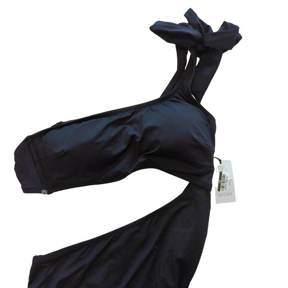 Shade & Shore One Piece Cutout Swimsuit, Black, L - Picture 2 of 9